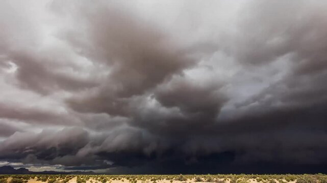 A Large Supercell Thunderstorm Spirals Across Tornado Alley During A Severe Weather Outbreak 