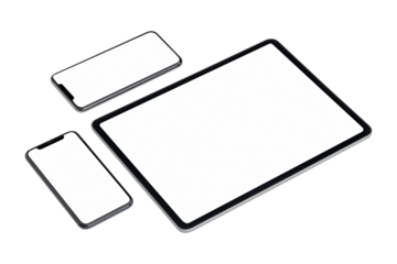 Digital tablet phone screen png mockup smart tech