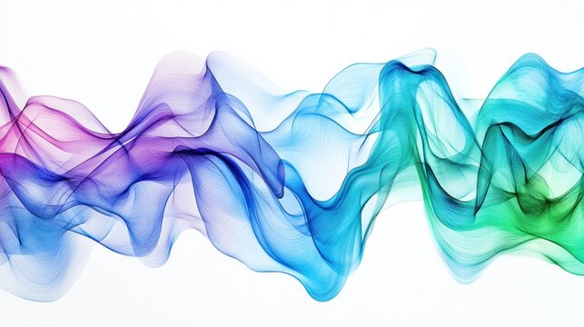 An abstract representation of quantum superposition featuring overlapping wave functions in vibrant colors.