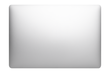 Laptop cover transparent mockup digital device