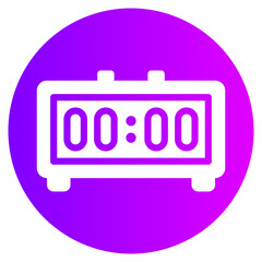 digital clock gradient icon