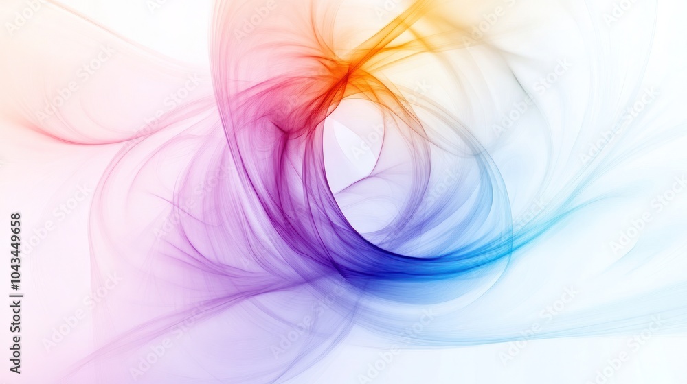 Poster an artistic interpretation of quantum superposition with a swirling vortex of light and color repres