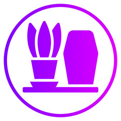 home decoration gradient icon