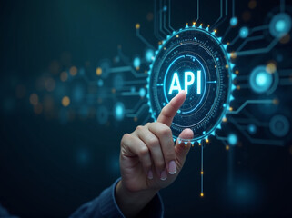 Fototapeta premium API - Application Programming Interface. Software development tool. Business, internet and technology concept.