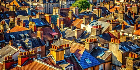 Obraz premium Urban landscapes unfold, breathtaking from above.