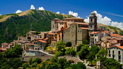 Obraz premium Sant'Angelo le Fratte, la città dipinta, Lucania, Potenza, Basilicata, Italia