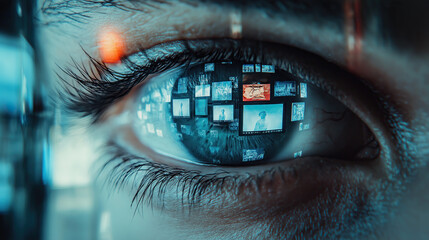 screens are reflected in the human eye