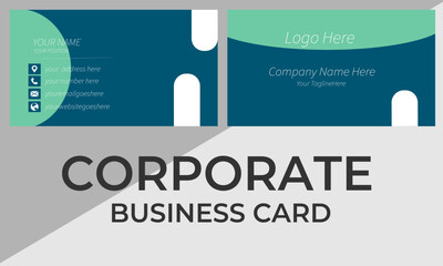 Obraz premium Corporate Business Card Design and Clean Vector Design with multipool shapes. Printable design. Modern design.