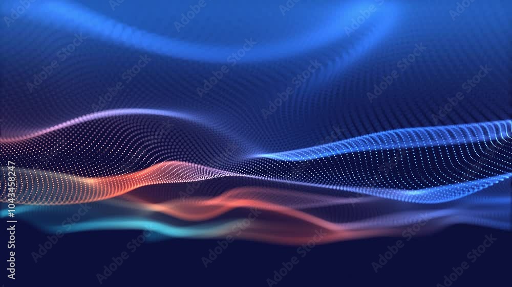 Poster explore abstract seamless background wave patterns enhanced with dynamic and mesmerizing lighting ef