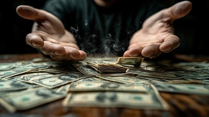 money in the hand