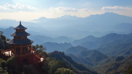Mountain Pagoda View