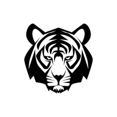 The tiger icon is black, on a white background.