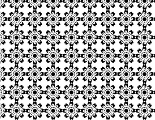 Black and white floral pattern