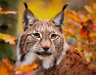 Obraz premium European lynx small baby kitten