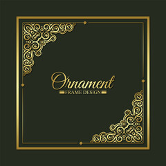 Elegant gold decorative frame design background