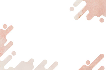 Beige fluid frame template design element