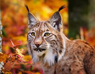 Fototapeta premium European lynx small baby kitten