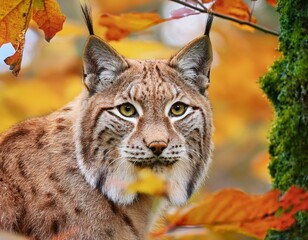 Obraz premium European lynx small baby kitten