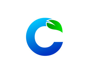 Obraz premium C leaf logo image