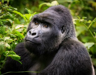 Mountain gorilla in Bwindi Forest 