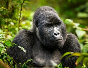 Mountain gorilla in Bwindi Forest 