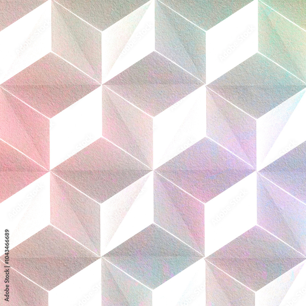 Poster cubic seamless patterned background design element
