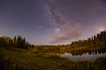 The Milky Way over the pond