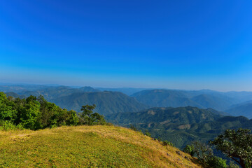 Fototapeta premium landscape with mountains and blue sky