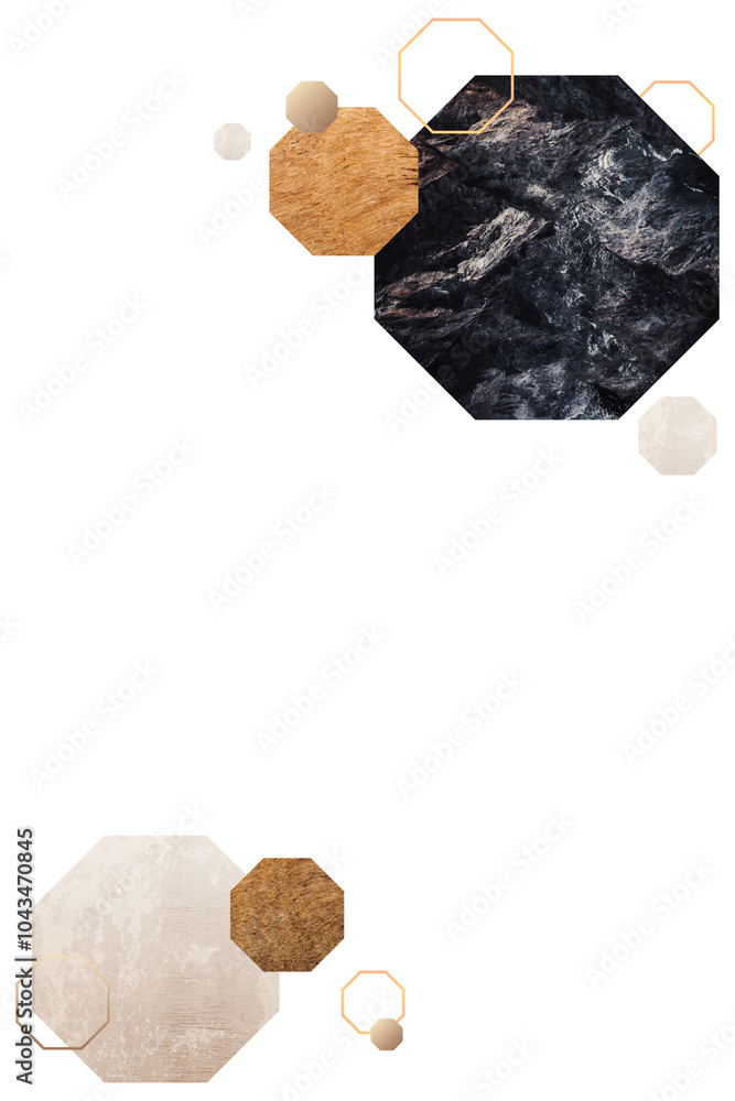 Aufkleber marbled octagon patterned background design element