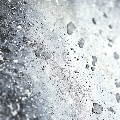 Close-up of textured concrete surface with scattered debris, creating an abstract pattern.