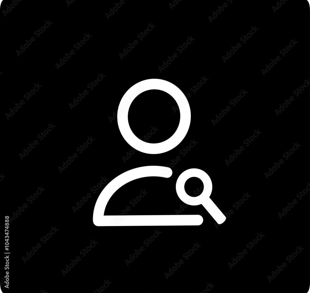 Poster search user icon. replaceable vector design.