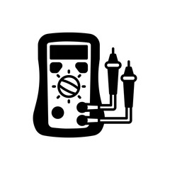 Voltmeter Glyph Icon, Vector illustration