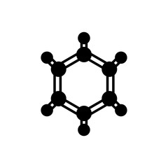 Molecule Glyph Icon, Vector illustration