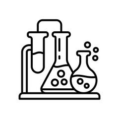 Chemical Physics Outline Icon, Vector illustration