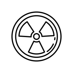 Radiation Outline Icon, Vector illustration