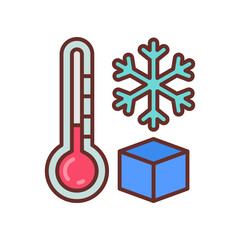 Freezing Filled Icons , Vector illustration
