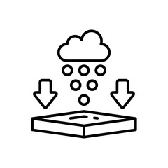 Deposition Outline Icon, Vector illustration