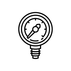 Manometer Outline Icon, Vector illustration