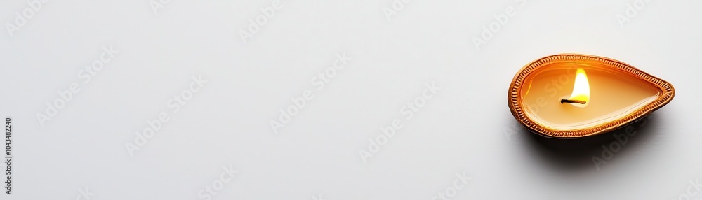 Poster a serene candle illuminates a minimalist surface, creating a calming atmosphere with its soft, warm 