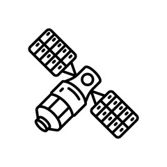 Satellite Outline Icon, Vector illustration