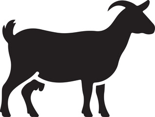 Fototapeta premium dairy Goat Silhouette Vector Illustration