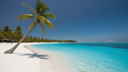 beach with palm trees