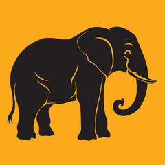 elephant vector silhouette 