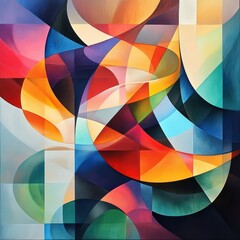 Fototapeta premium Abstract Geometric Canvas Art