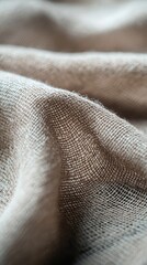 Close-up of soft, textured fabric showcasing elegant drapery and subtle colors.