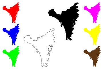 Moore County, State of Tennessee (U.S. county, United States of America, USA, U.S., US) map vector illustration, scribble sketch Moore map