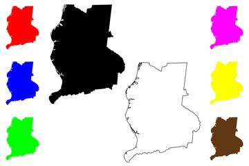 Perry County, State of Tennessee (U.S. county, United States of America, USA, U.S., US) map vector illustration, scribble sketch Perry map