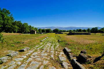 Grumentum, archaeological area of ​​the ancient Roman city, Potenza, Basilicata, Italy