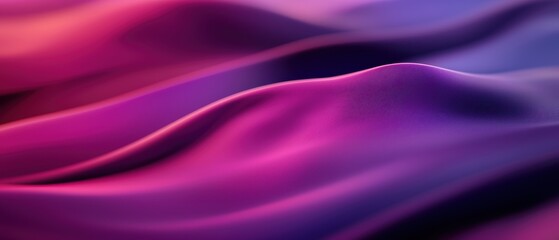 Obraz premium Colorful waves of fabric texture, blending shades of purple and pink, creating an abstract and artistic background.