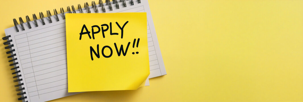 Apply now reminder showing job application or opportunity